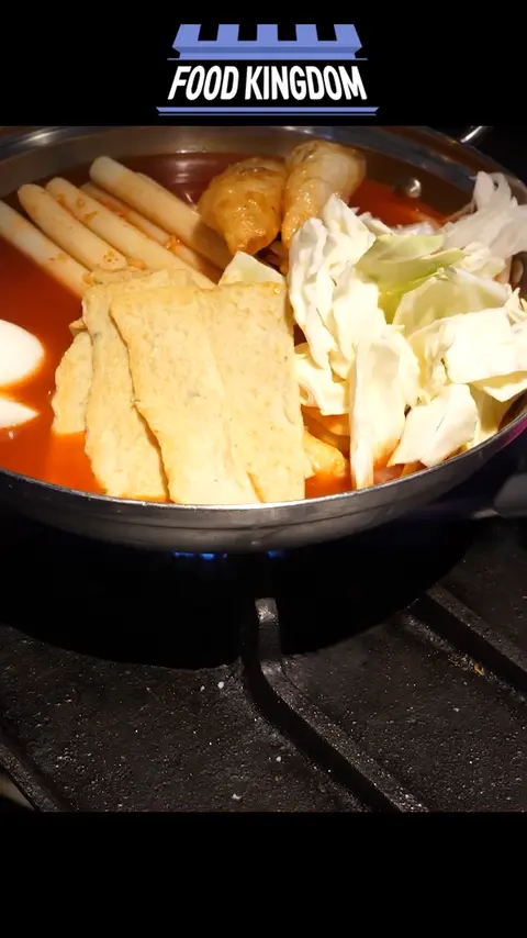 amazing cheese waterfall tteokbokki _ korean street food #[13]