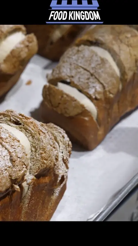 lovely fresh cream bread _ korean street food #[13]