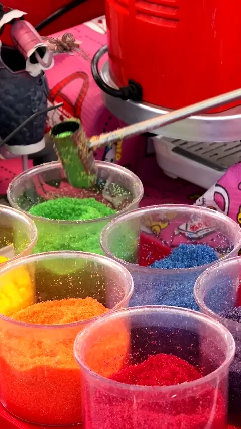 Amazing Colorful Cotton Candy Making - Thai Street Food