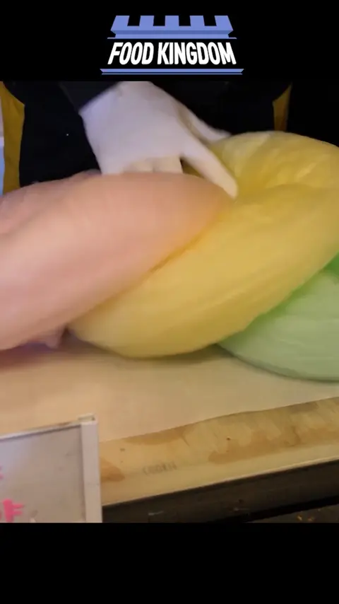 cotton candy fruit burrito _ korean street food #[13]