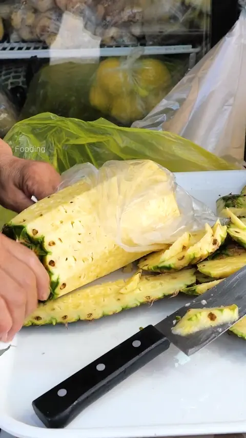 Amazing Pineapple Cutting Skills - Fruit Cutting Skill - Korean Street Food