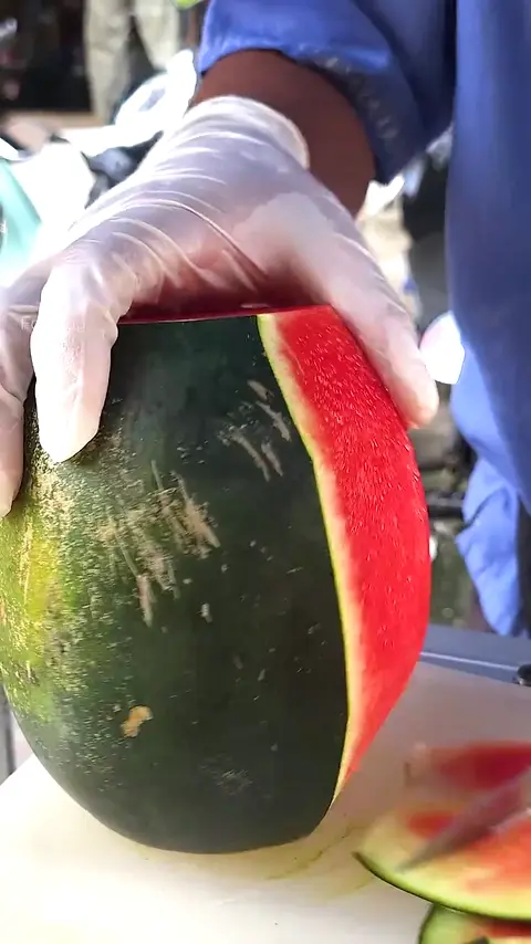Amazing Bright Red Watermelon Cutting Skills - Fruit Cutting Skills (1)