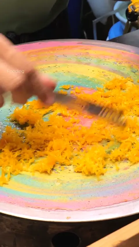 Amazing Rainbow Galaxy Crepes - Thai Street Food