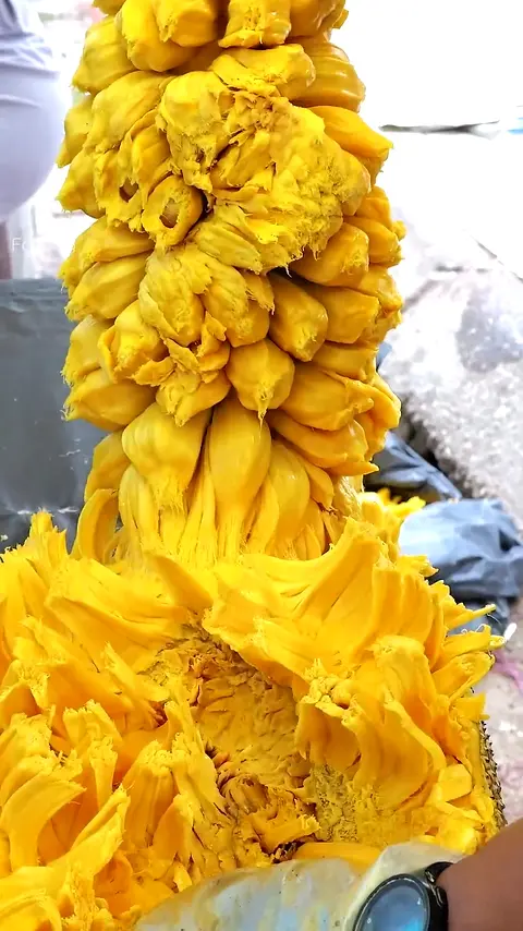 Must Try! Chewy Fried Jackfruit - Fruit Cutting Skills