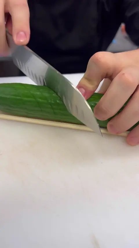 Life hack with cucumber.