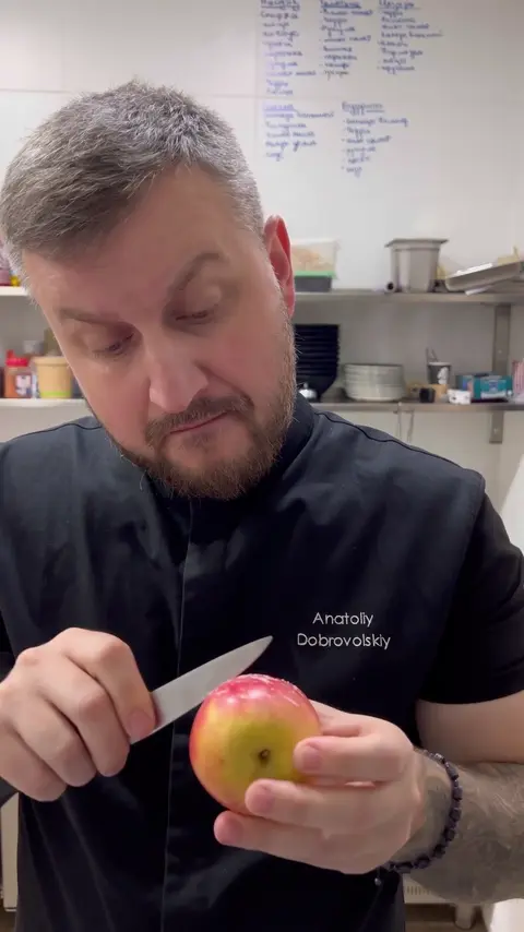 Trick with apple.