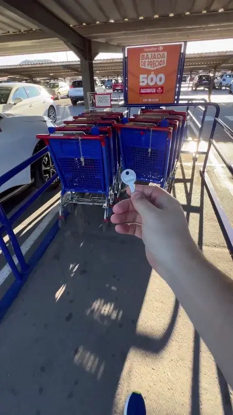 Lifehack with a key and shopping cart.