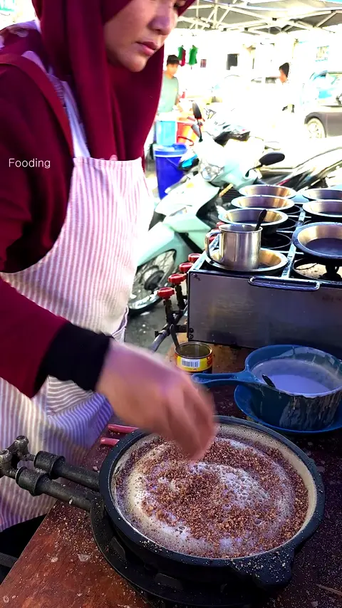 Sugar Bomb_! Amazing Crispy Peanut Corn Pancakes - Malaysian Street Food