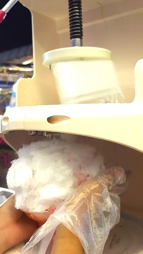 Smiling Girl’s Snowflake Shaved Ice with Super Syrup - Thai Street Food