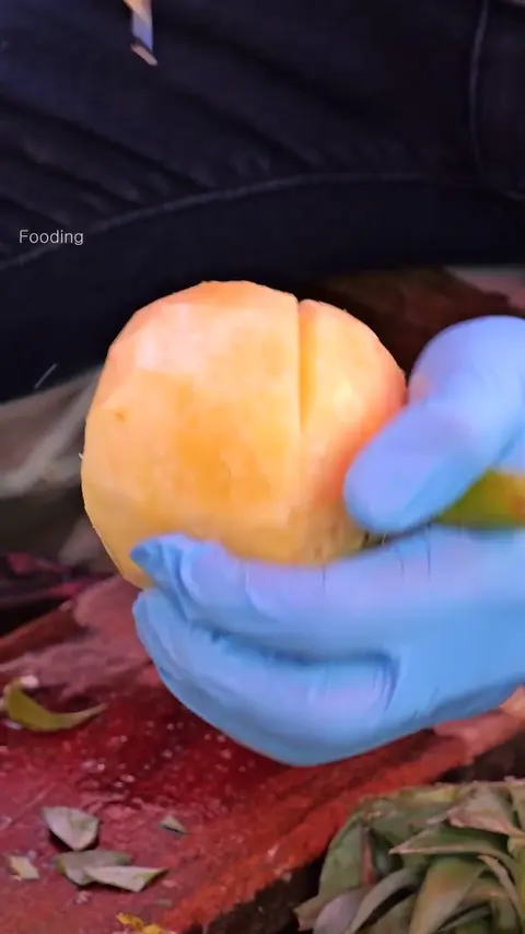Amazing $1 Mini Pineapple Cutting Skills - Thai Street Food