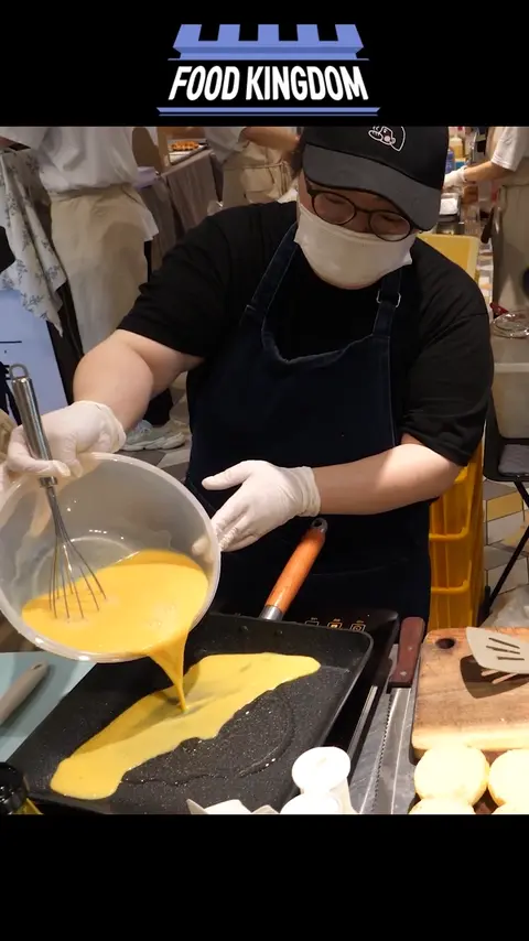 Much thick! egg roll omelet bread _ korean street food #[13]