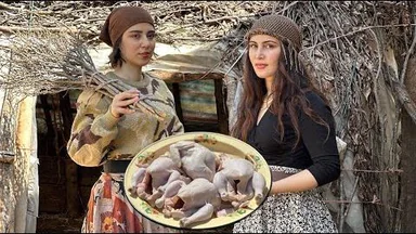 چێشتلێنانی ماسی و مریشک دوکەڵاوی زۆر بەتام لەڕێگەی لادێدا