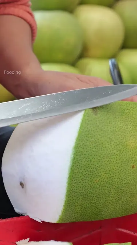 Massive Processing of Amazing Tangerine Pomelo - Thai Street Food