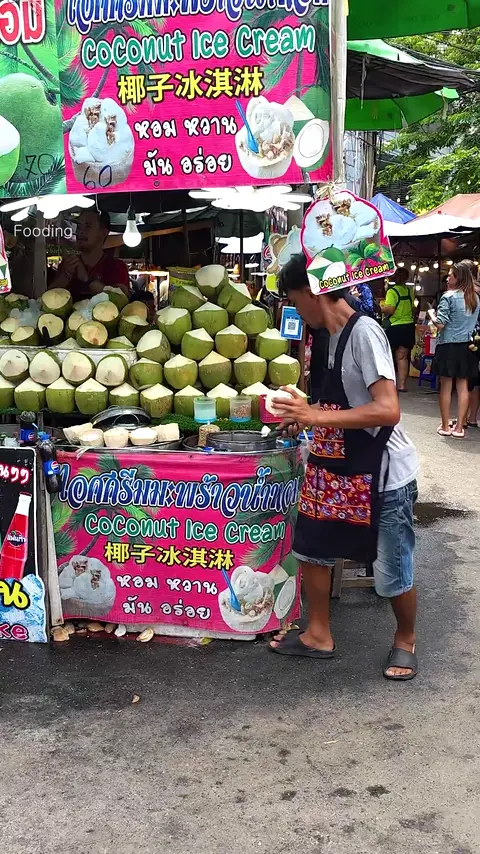 Success vs Failure__ Amazing Flying Coconut Ice Cream - Thai Street Food