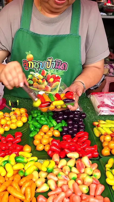 What on earth is this_! Amazing! Colorful Fruit-Shaped Thai Snacks