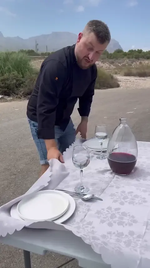 Car-Powered Tablecloth Trick Gone Wild! ??