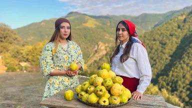 Taste of Tradition꞉ Village Girls Help Grandma Cook Quince Jam & Fresh Bread