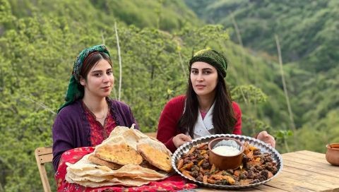 Preparation of kofte rizeh or sparrow head on a spring day in the village!