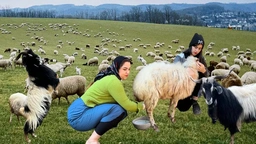 ڕۆژێک لە ژیانی کۆچبەرانی ئێرانی: دۆشینی مەڕ و نان بە زەیتی چێشتلێنان لەسەر ئاگری خێوەتگاکە