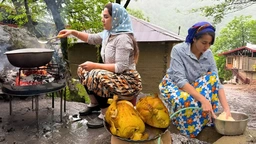 چێشتلێنانێکی ڕەسەنی گوندی ئێرانی : مریشکی پڕکراوی برژاو لە دوو کاتژمێردا بە ڕێچکەی داپیرە