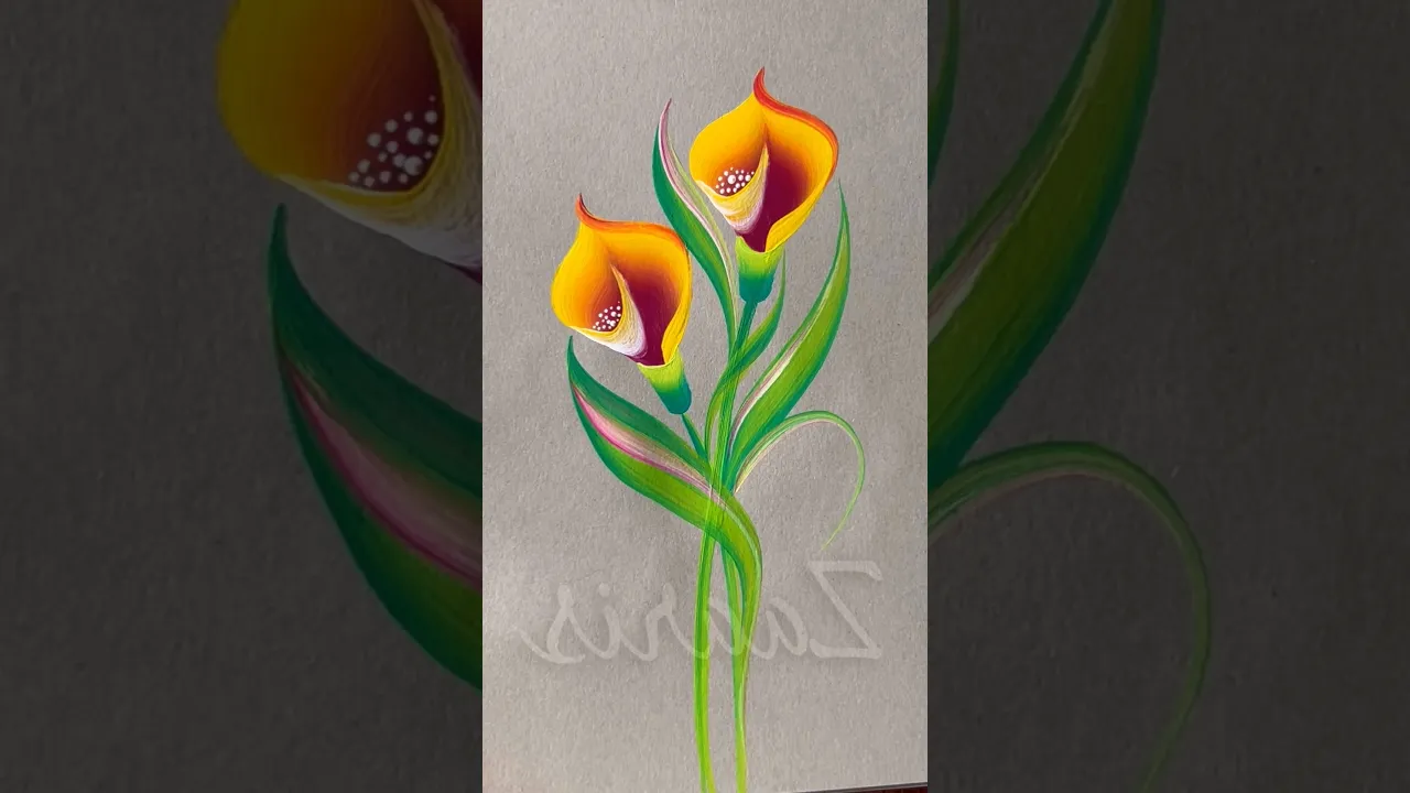 355 Acrylic one stroke painting 🖌️🎨 #flowerpainting #shortsfeed #painting #acyrlicpainting