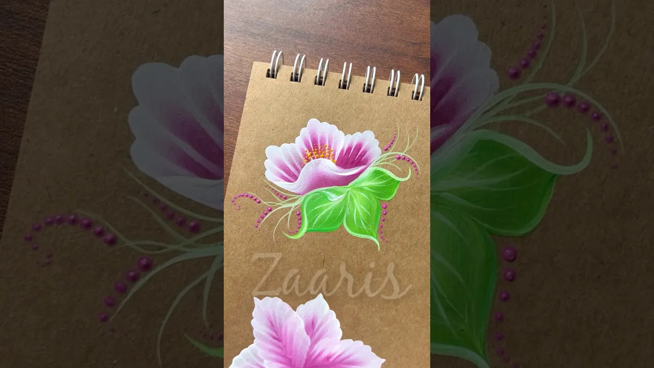 981 💖💜💯🌺Simple flower painting art shorts using acrylic paint🎨💯🫶 #flowerpainting #shorts #art