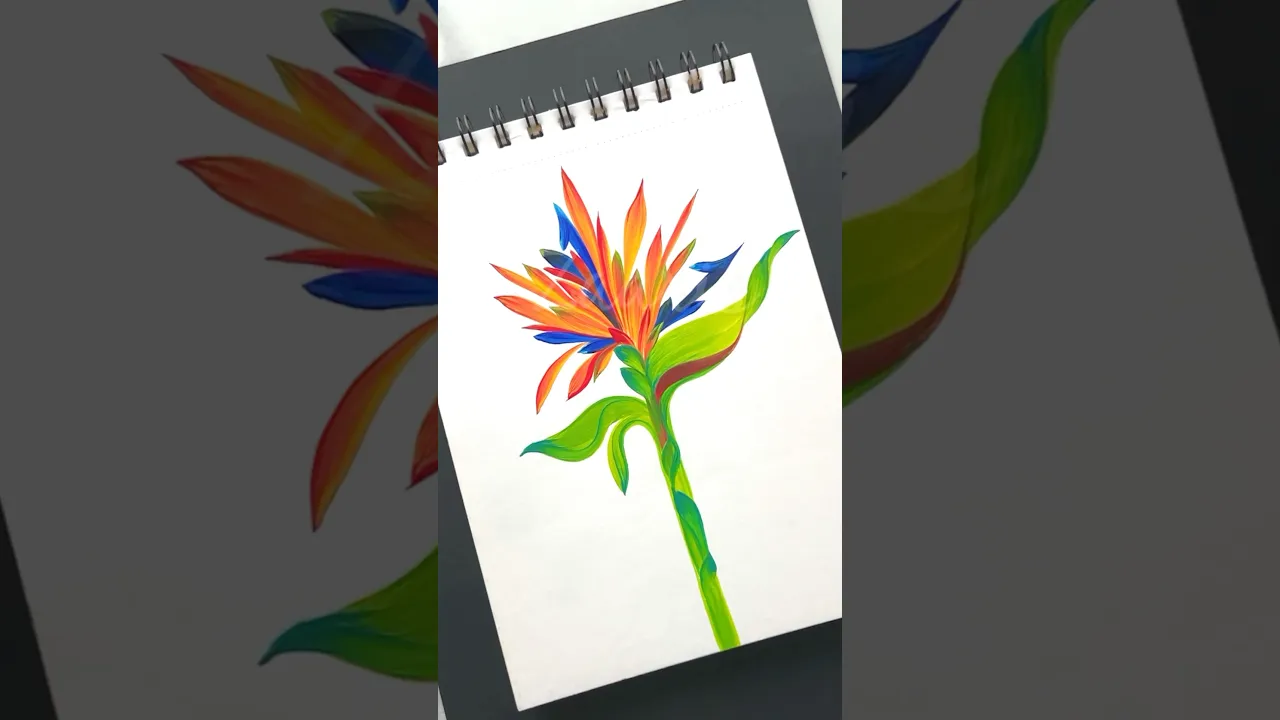 1322 💐Bird Of Paradise 🎨🫶 #shorts