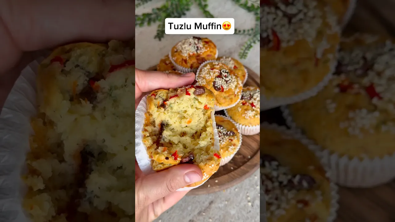Tuzlu Muffin😍 #globalcuisine #recipe #tarif #food #cooking #dessert #pratiktarifler #muffins