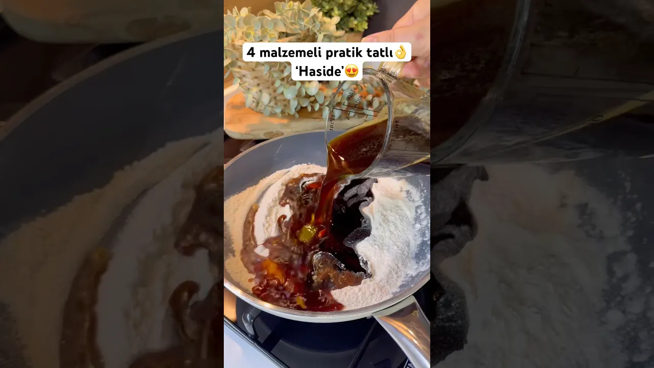 Bugün biraz eskilere gidiyoruz ve ‘Haside’ tatlısı yapıyoruz😍kimler biliyor？#food #globalcuisine