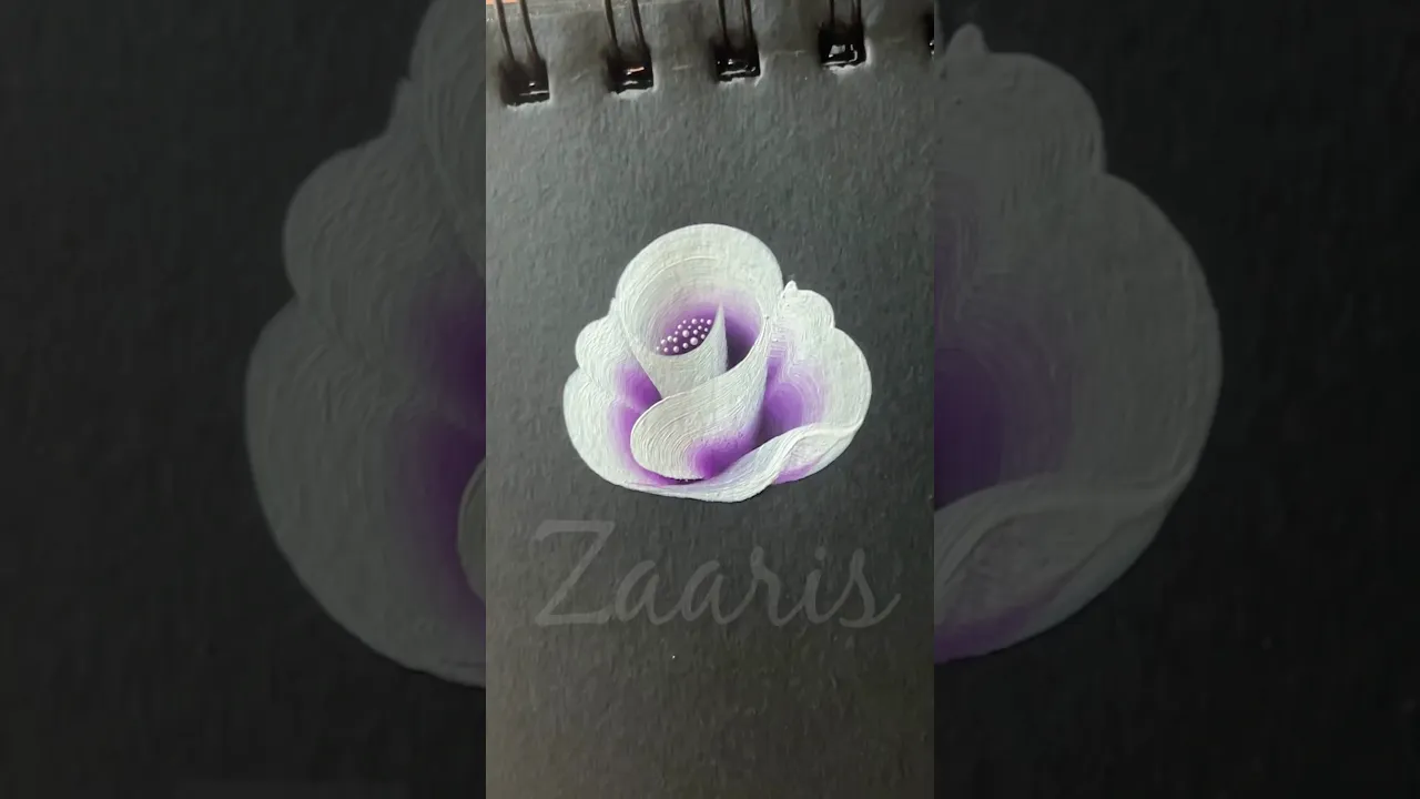 960 💜💯🌿🎨Easy flower painting using acrylic paints 🎨💜🫶 #flowerpainting #shorts #art