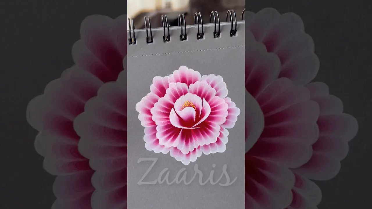 03 🌺WOW🌸3D acrylic flower 🌺🖌️🎨#shorts #viral #3d #flowerpainting #wow #acrylicpainting #ytviral