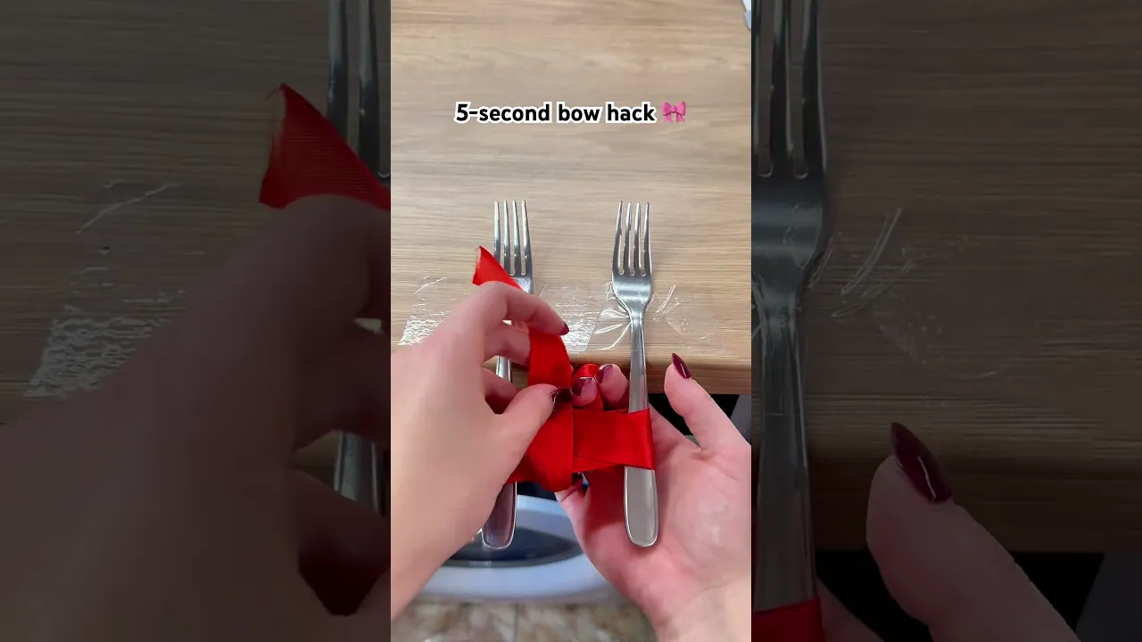 How to Make a Perfect Bow with Forks! #diy #craft #viral #foryou