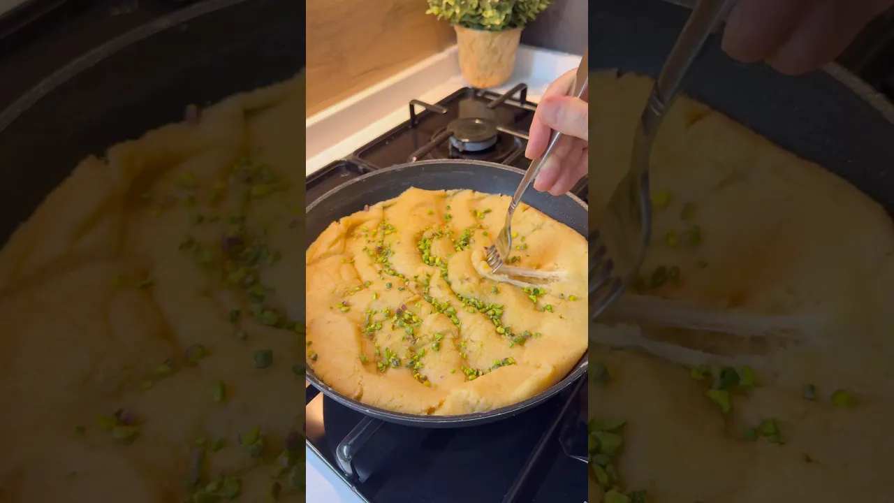 Peynirli irmik helvası😍Tarif yorumda✍️recipe in comments🎊