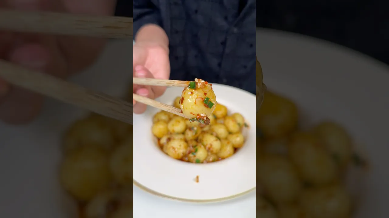 Patates Noodle 🍝 Spicy Potato Noodle. #busezeynep #potato #noodle