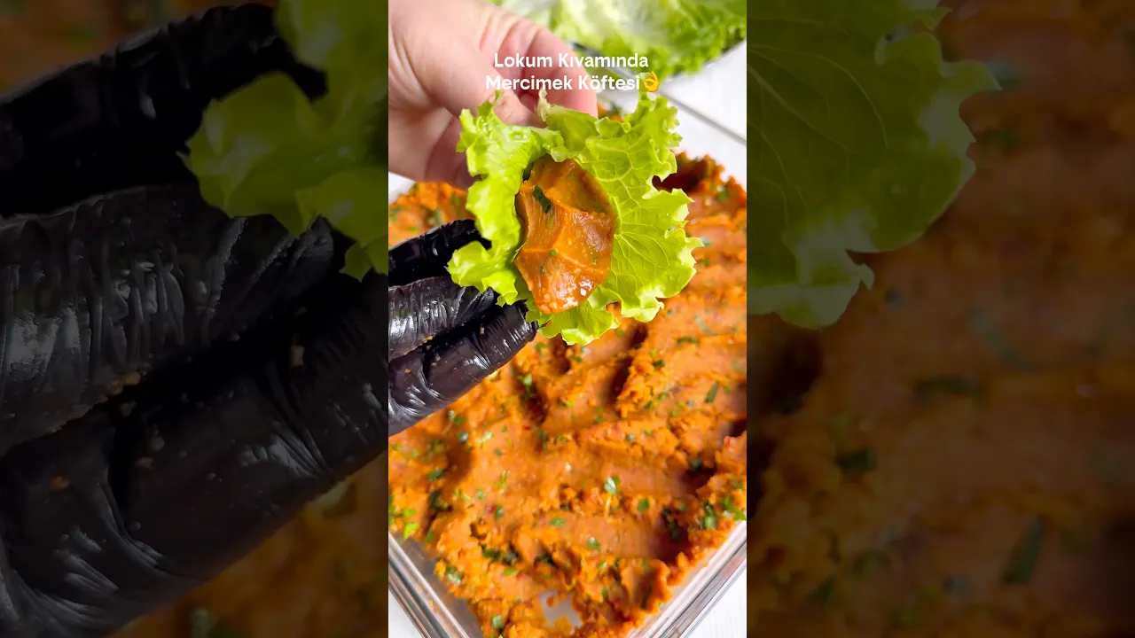 Lokum kıvamında mercimek köftesi😍 #recipe #tarif #food #globalcuisine #cooking #mercimekköftesi