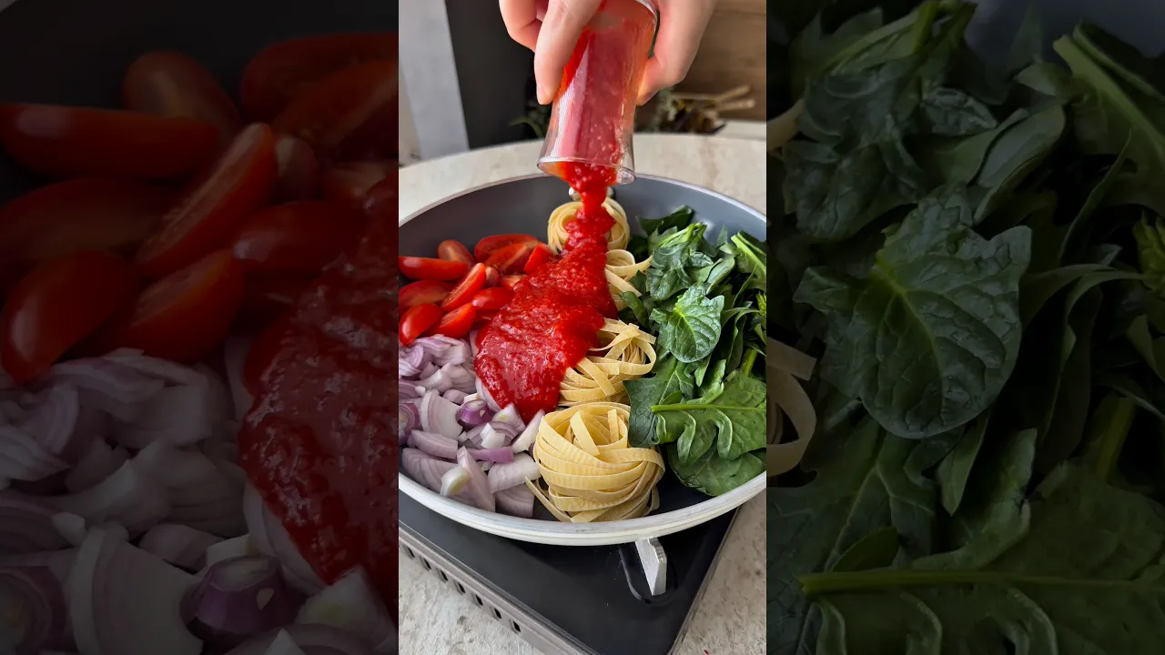 Tek tava sebzeli makarna🍝 #globalcuisine #recipe #tarif #food #pasta #pastarecipe #cooking #dessert