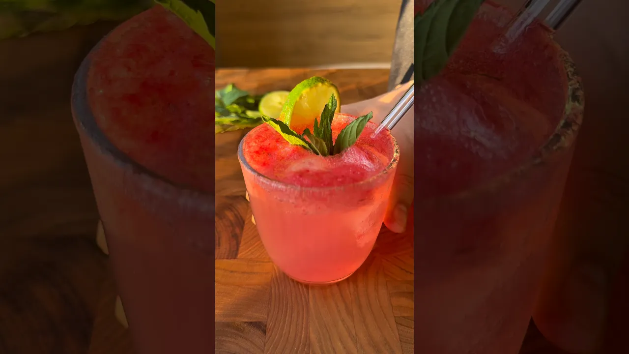 Karpuz Mojito🍉🧊 #food #watermelon #ice #globalcuisine #recipe #mojito #fruitjuice #summer #lime