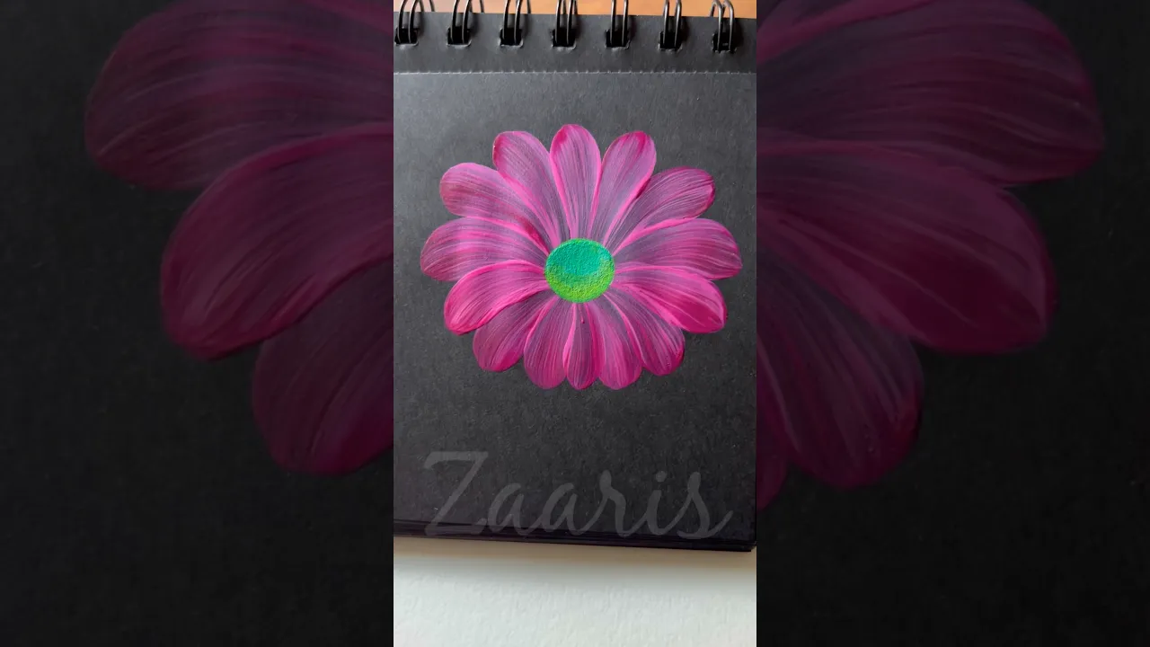 880 💖🎨💯🌹🌿Simple flower painting using acrylic paints 🎨💯🌹🌺 #flowerpainting #shorts #art