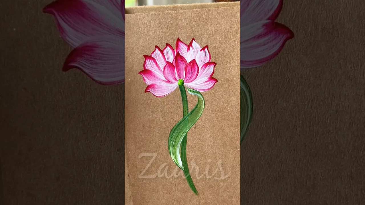 24 ❣️🌹RED flower acrylic colour painting ✨🖌️🎨#shorts #viral #acryliccolours #redflower #flowers