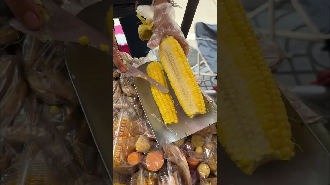Perfectly Peeled Sweet Corn in Bangkok