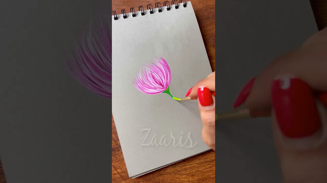 1167 🌸🎨🫶🙌🏻🌼💛Super easy flower painting for beginners 🌺🌼🌸🙌🏻💛🎨🫶💖💯 #shorts