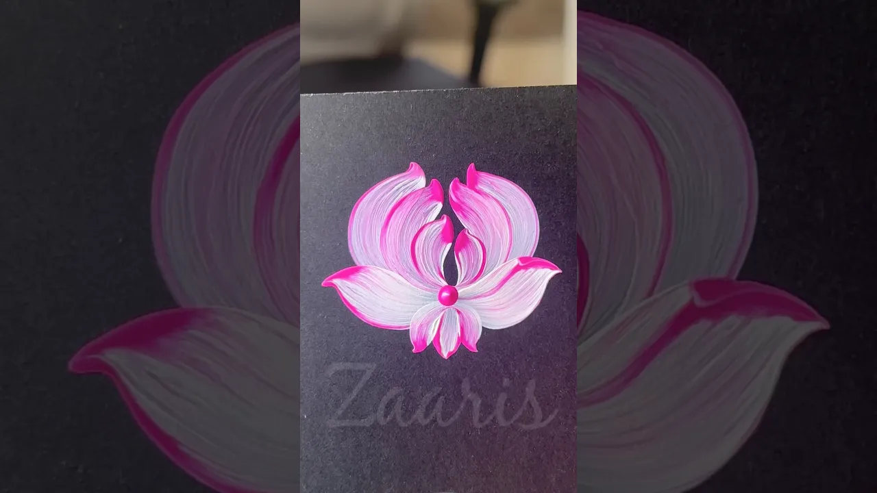 67 🩷PINK flower🌺 acrylic🎨🖌️for beginners✨💯#shorts #art #viral #beginners #pink #trending #flowers