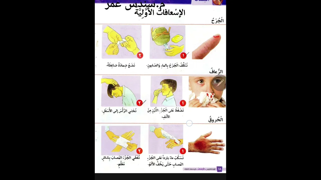 الإسعافات الأولية｜عربي پۆلی٥ #کوردی