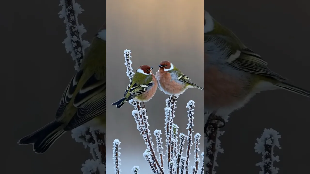Sweet fluffy birds 🤎🩵💚🧡 #animalworld #animaux #animals #viral #nature #wildlife #shorts #trend