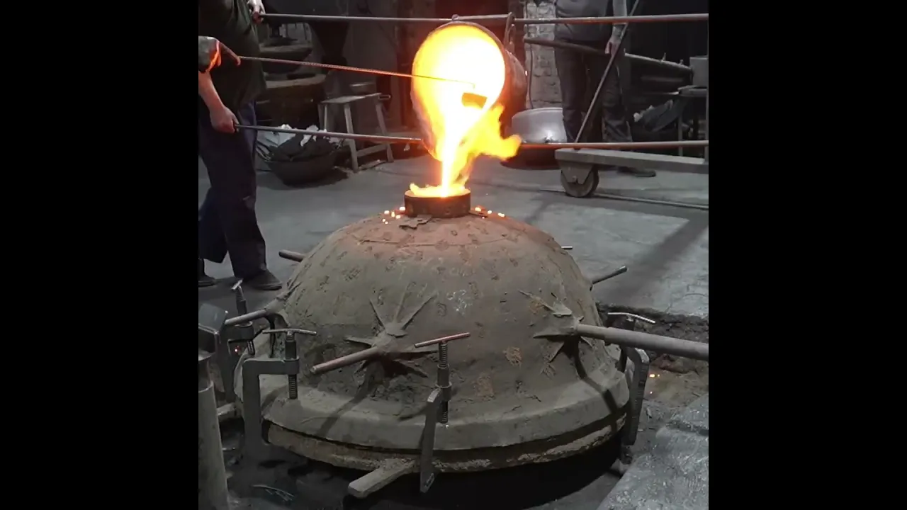 Large Scale Manufacturing Process of Giant Iron Pans
