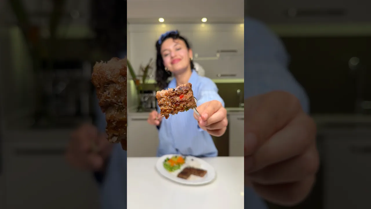 Dokunmadan Kır Pişir Köfte ｜ Break & Cook Beef 🥩 Meal Prep ⬇️ English #busezeynep #beef