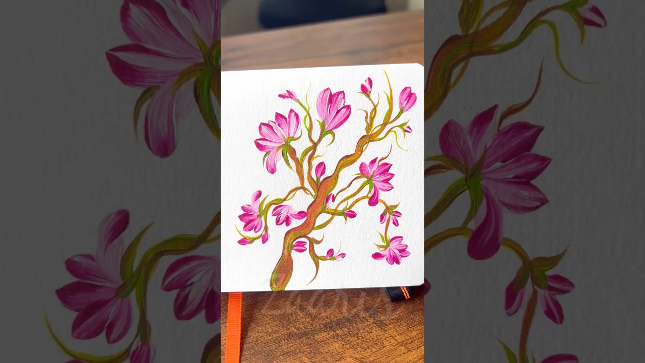 245 💖🌿Acrylic painting for beginners 🎨🖌️ #beginnerfriendly #art #shorts #painting #yt