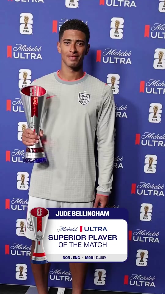 Your @michelobultra Superior Player of the Match is Jude Bellingham. ...
