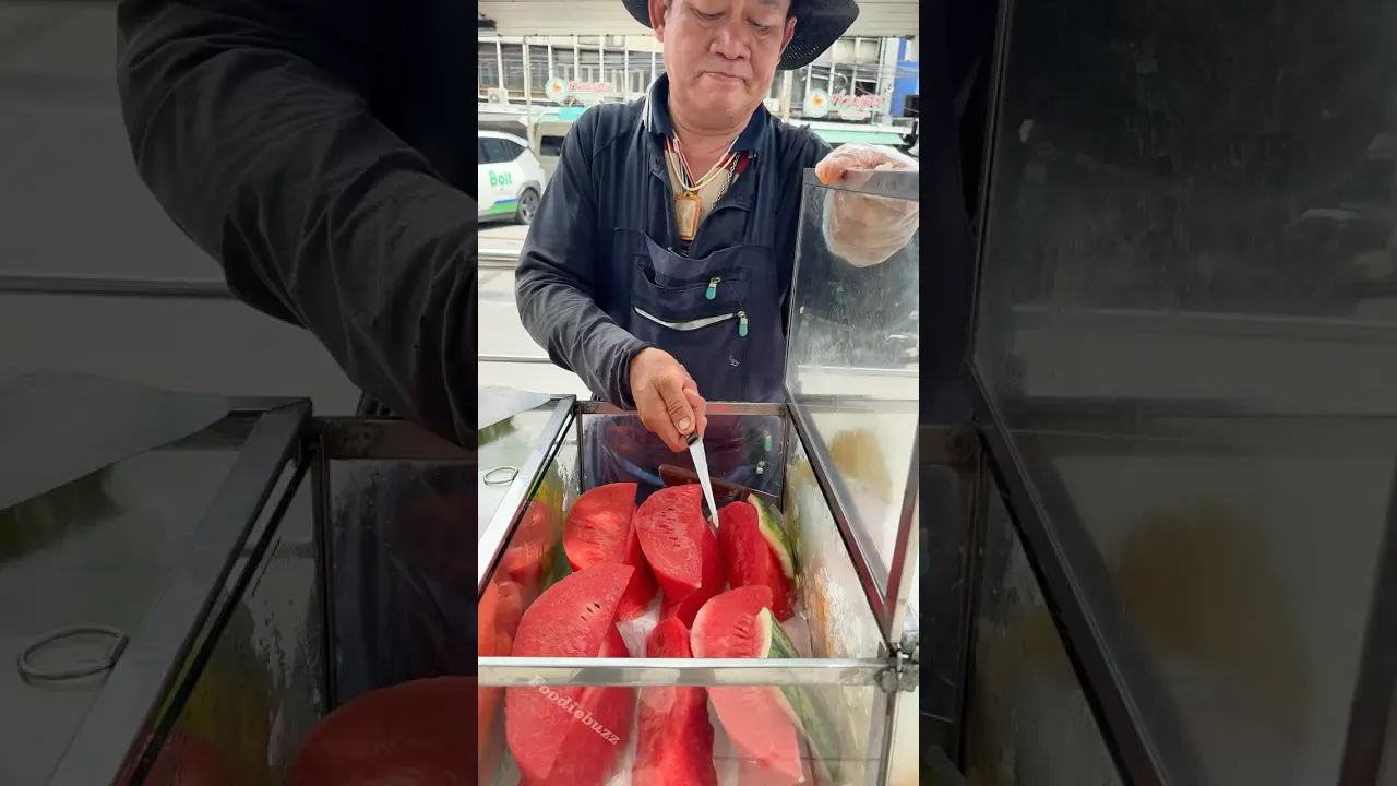 Fresh Fruit Cutting in Thailand!! Pure Perfection!