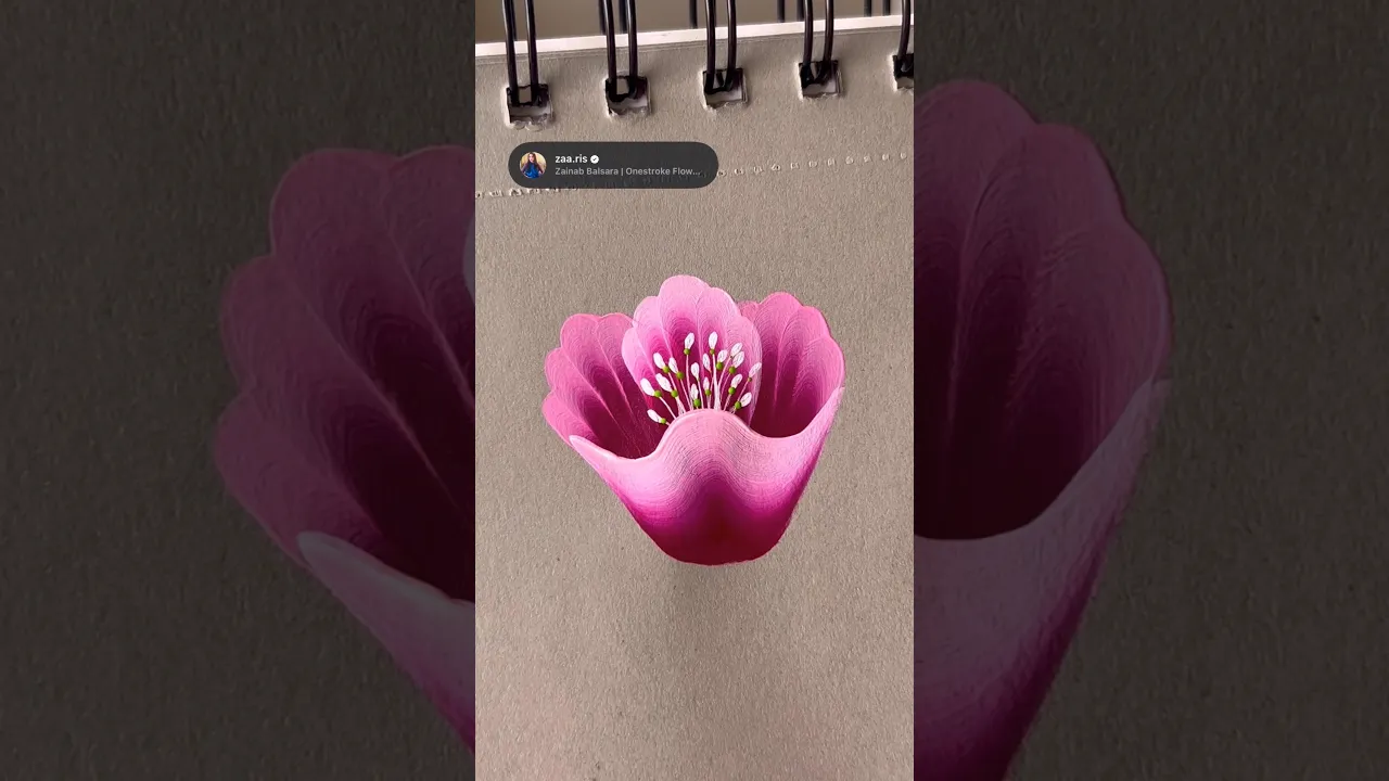 403 👌WOW🌺💯Flower painting idea 💐🥀💖🌈 #art #flowerart #flowers #flowerpainting #painting #pinkflowers